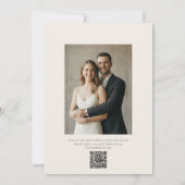 Plum Cream Minimal Monogram Script Elegant Wedding 招待状 (裏面)