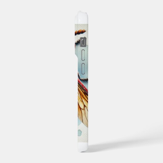 Plum Curculio Dorsal View 020924IREF212 - Watercol iPhoneケース (左側面)