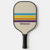 Plum Dust Rainbow Across Striping with Name ピックルボールラケット (裏面)