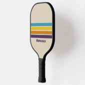 Plum Dust Rainbow Across Striping with Name ピックルボールラケット (左)