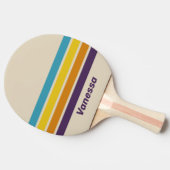 Plum Dust Rainbow Across Striping with Name 卓球ラケット (横)