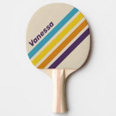 Plum Dust Rainbow Angled Striping with Name 卓球ラケット (正面)
