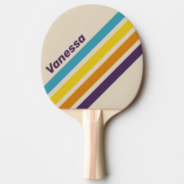 Plum Dust Rainbow Angled Striping with Name 卓球ラケット