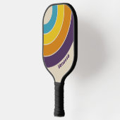 Plum Dust Rainbow Circle Stripe with Name ピックルボールラケット (左)