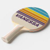 Plum Dust Rainbow Horizon Striping with Name 卓球ラケット (正面アングル)