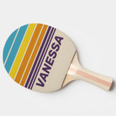 Plum Dust Rainbow Horizon Striping with Name 卓球ラケット (横)
