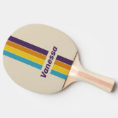 Plum Dust Rainbow Pin Striped with Name 卓球ラケット (横)