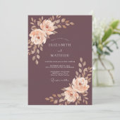 Plum Elegant Autumnal Wedding 招待状 (スタンド正面)