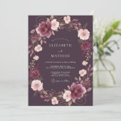 Plum Enchanting Evening Wedding 招待状 (スタンド正面)