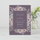 Plum Ethereal Blossom Wedding 招待状 (スタンド正面)