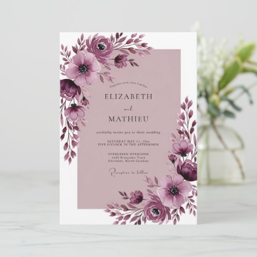 Plum Exquisite Spring Wedding 招待状 (スタンド正面)