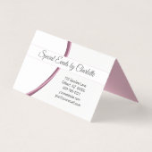 Plum Faux Glitter Replaceable Photo Folding 名刺 (裏面)