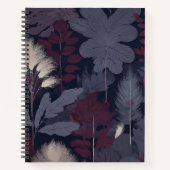 Plum Fig & Pampas Grass Botanical Notebook ノートブック (正面)