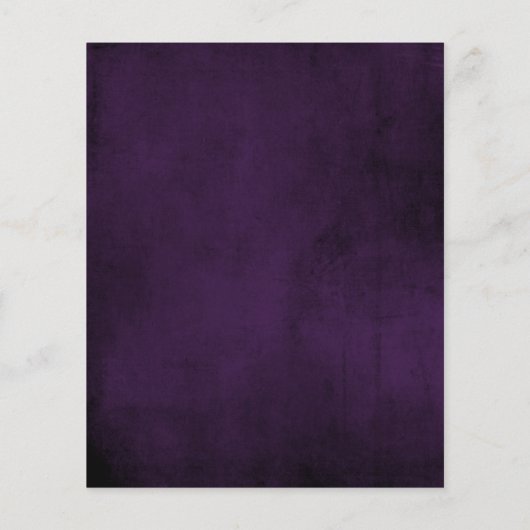 Plum & Gold Regal Save The Date Budget Flyer チラシ (裏面)