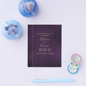 Plum & Gold Regal Save The Date Budget Flyer チラシ (シングル)