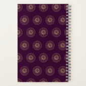 Plum | Golden Zinnia Flower Medallions ノートブック (裏面)