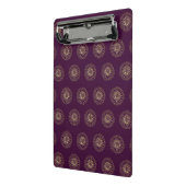 Plum | Golden Zinnia Flower Medallions ミニクリップボード (アングル2)