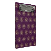 Plum | Golden Zinnia Flower Medallions ミニクリップボード (アングル)