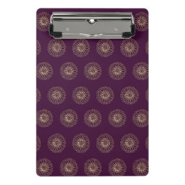 Plum | Golden Zinnia Flower Medallions ミニクリップボード