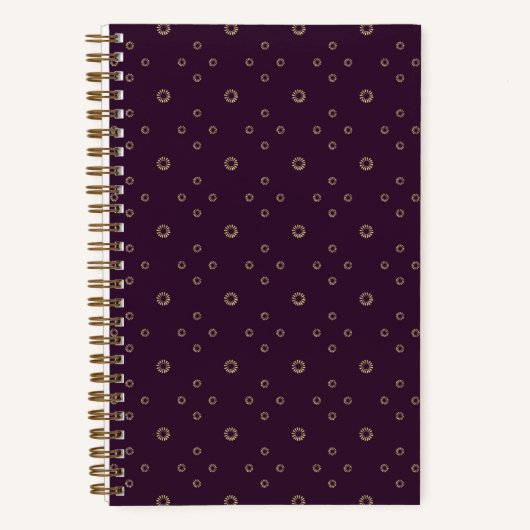 Plum | Golden Zinnia Sun ノートブック (正面)