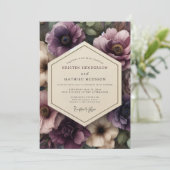 Plum Gothic Bloom Wedding 招待状 (スタンド正面)