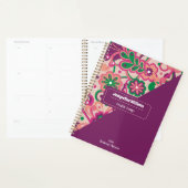 Plum Groovy Psychedelic 60s 70s Floral  プランナー手帳 (ディスプレー)