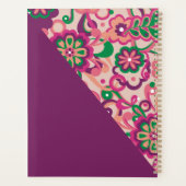 Plum Groovy Psychedelic 60s 70s Floral  プランナー手帳 (裏面)