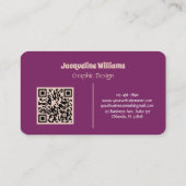 Plum Groovy Psychedelic 60s 70s Floral  名刺 (裏面)