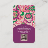 Plum Groovy Psychedelic 60s 70s Floral II 名刺 (裏面)