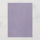Plum Lilac and Mauve Wedding Info for Guests エンクロージャーカード (裏面)