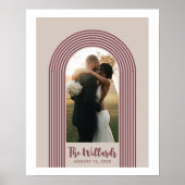 Plum Lombard Lines Arch Custom Photo Art Print ポスター (正面)