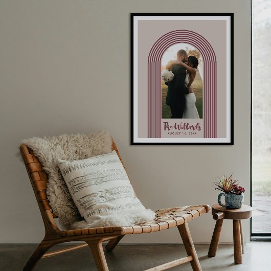 Plum Lombard Lines Arch Custom Photo Art Print ポスター