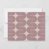 Plum Lombard Wavy Lines Modern Stationery Card ノートカード (裏面)