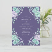 Plum Lustrous Botanical Wedding 招待状 (スタンド正面)