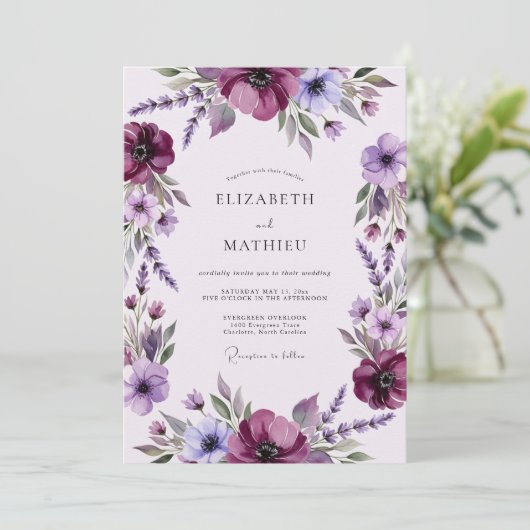 Plum Magnificent Spring Wedding 招待状 (スタンド正面)