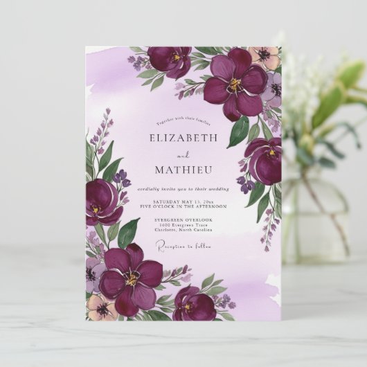 Plum Majestic Spring Wedding 招待状 (スタンド正面)