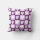 Plum Mauve Celestial Hearts Valentine Gift クッション (裏面)