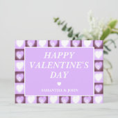 Plum Mauve Celestial Hearts Valentine’s Gift シーズンカード (スタンド正面)