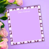 Plum Mauve Celestial Hearts Valentines Day Custom ノートパッド