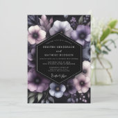 Plum Moody Chiaroscuro Wedding 招待状 (スタンド正面)