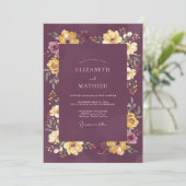 Plum Moody Harvest Wedding 招待状 (スタンド正面)