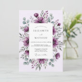 Plum Moody Winter Wedding 招待状 (スタンド正面)