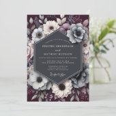 Plum Nocturnal Anemone Wedding 招待状 (スタンド正面)