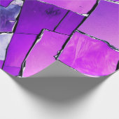 Plum Noir Glitch Glam Metallic Texture ラッピングペーパー (角)