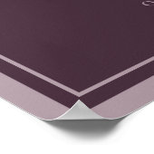 Plum Old Money Wedding Welcome Sign ポスター (角)