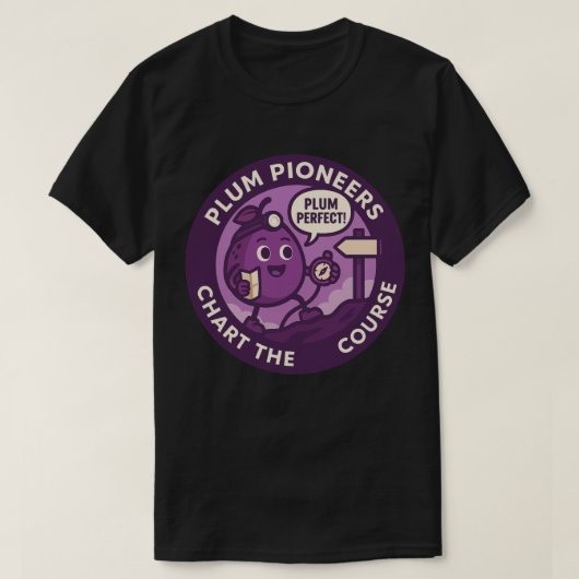 Plum Perfect Explorer Navigation Tシャツ (デザイン正面)