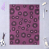 Plum Purple Abstract Circles Dots Decoupage 薄葉紙 (クラフト)