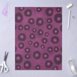 Plum Purple Abstract Circles Dots Decoupage 薄葉紙