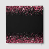 Plum Purple Dress Faux Glitter Quinceanera ゲストブック (裏面)