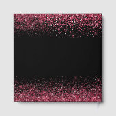 Plum Purple Dress Faux Glitter Sweet 16 Birthday ゲストブック (裏面)